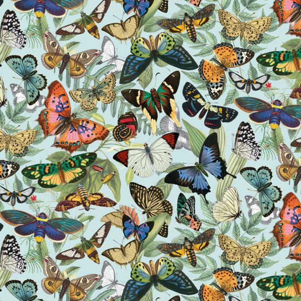Secret Escape, Butterfly Allover Fb. Blau bei Elisabeths Studio